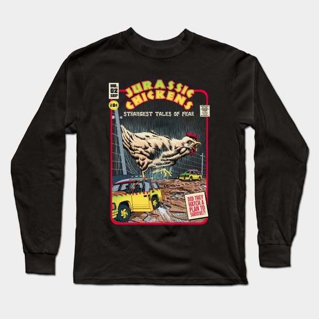 Jurassic Chickens Long Sleeve T-Shirt by Lima's